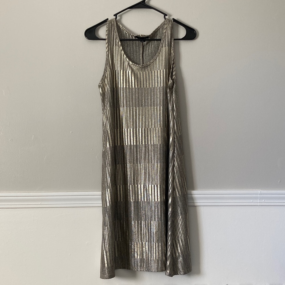 Sparkly Gold A-Line Shift Dress for Holiday Parties